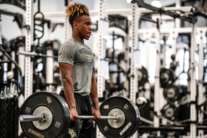 Jaylon Robinson, Wide Receiver, UCF - Weight Room